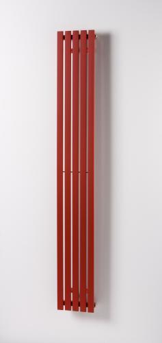 Red Hot contemporary radiator in flame red