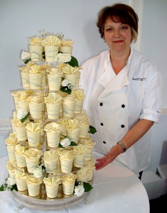 Chocolate cup tower