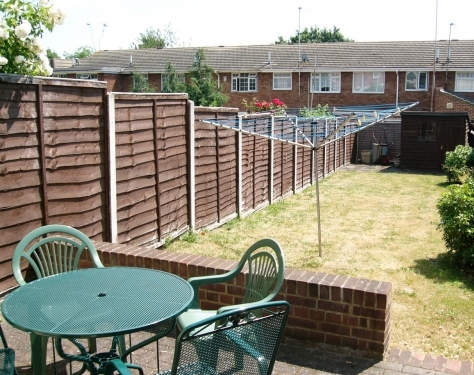 Back garden of Victorian house no. 15
