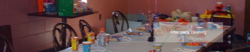 After party clean ups