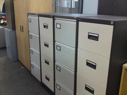 Metal filing cabinets