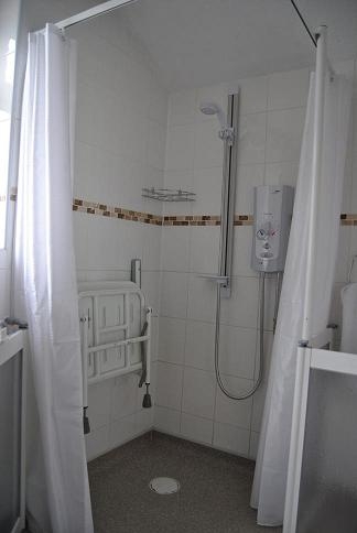 Disabled Wet Floor Shower Non Slip Flooring Fold Down Seat