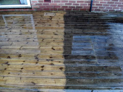 Decking Clean Before and After