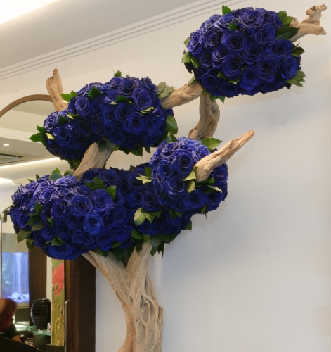 Tree made with Royal Blue Infinite Roses