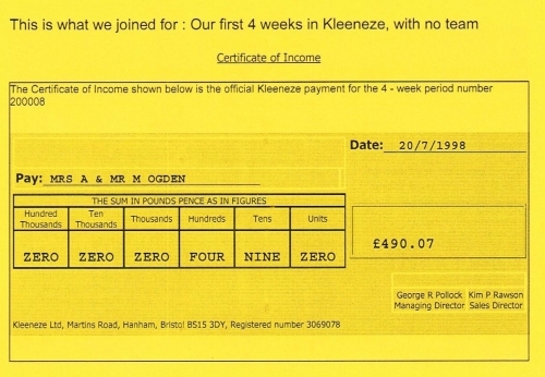 Our First 4 weeks Earnings from Catalogue Distribution, with no team. Just retailing