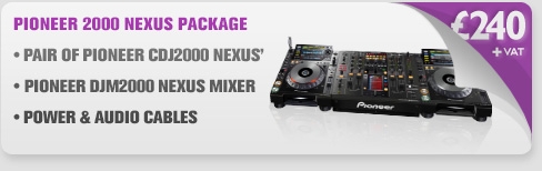 Pioneer CDJ2000NXS and Pioneer DJM2000NXS DJ Package