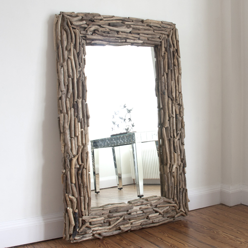 Large Rectangular Driftwood Mirror