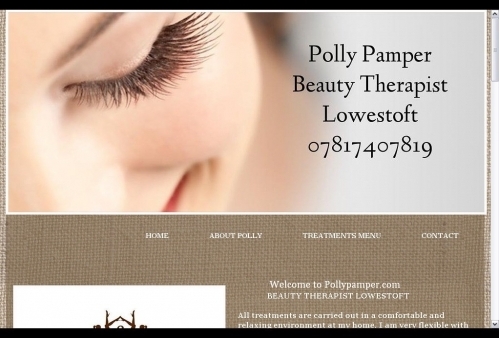 Pollypamper,com Beauty THerapis Lowestoft.Designed and Marketed by Frontlineweb Lowestoft