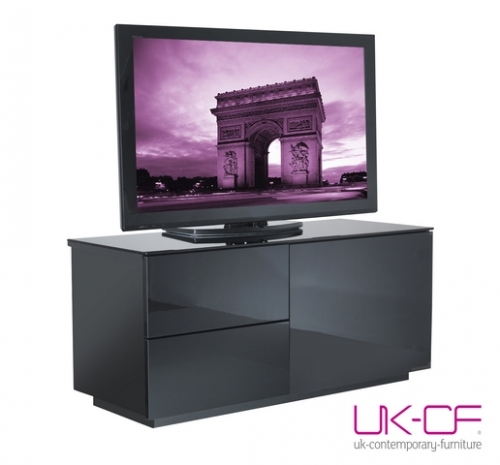 UK-CF Paris Black Gloss TV Cabinet