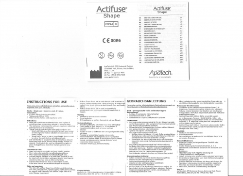Actifuse Pharmaceutical booklet
