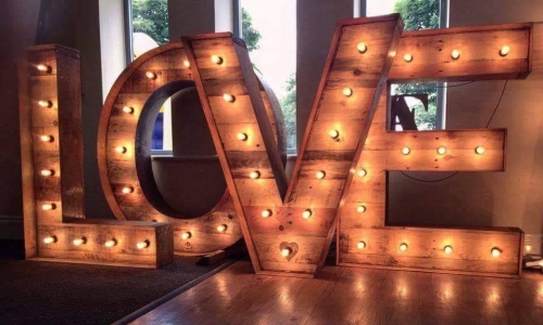 GIANT rustic vintage LOVE LETTERS