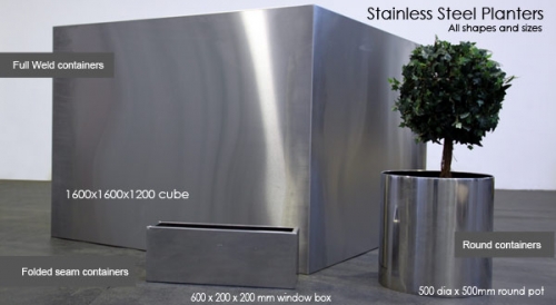 Stainless Steel Planters
