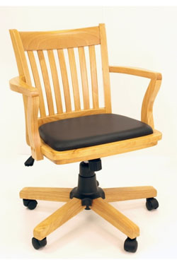 Alphason Leather Wood Office Study Chair