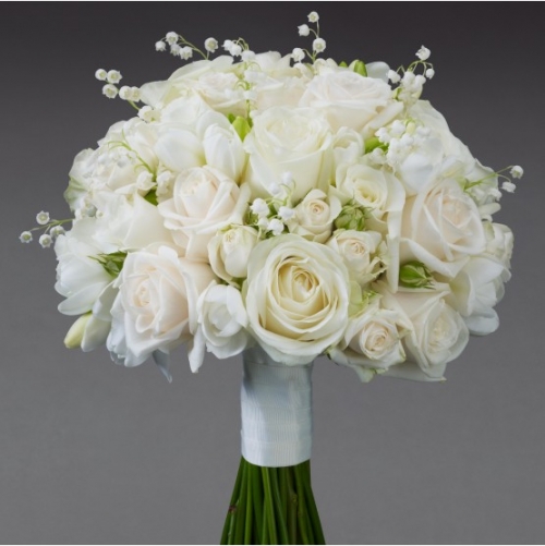 Rose and freesia bridal bouquet