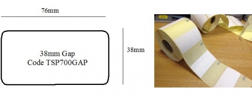 Dispenser labels to fit the Star TSP700II printer 38mm Gap