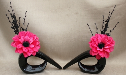 Artificial Flowers Pink And Black