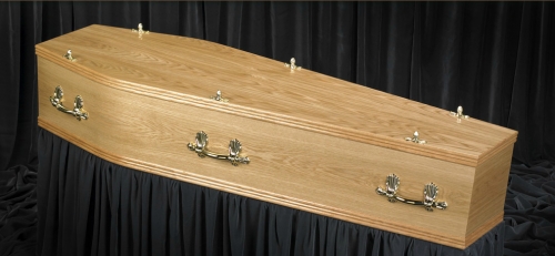 Light Oak Veneer coffin