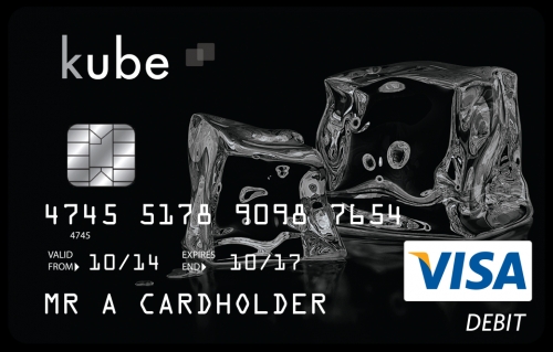 Kube Visa Debit Card - Black