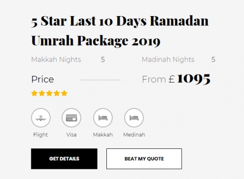 5 Star Ramadan Umrah Package
