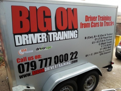 Big On Driver Training Trailer Offside