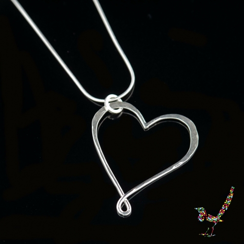 Sterling Silver Infinity Heart Pendant - Lola