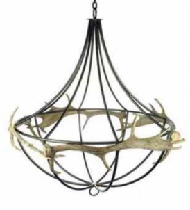 wrought iron Faux Antler Chandelier. By Parlane.