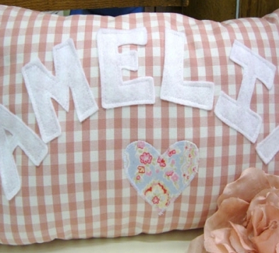 Pink Name Cushion